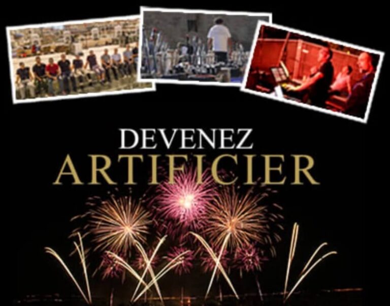 formation et mise en situation de la préparation pour le métier d'artificier