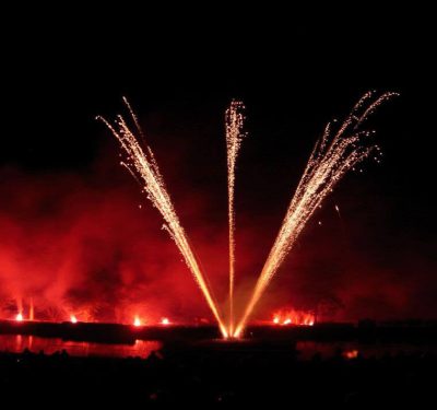 Feux d'artifice - chandelles clôture Bengales